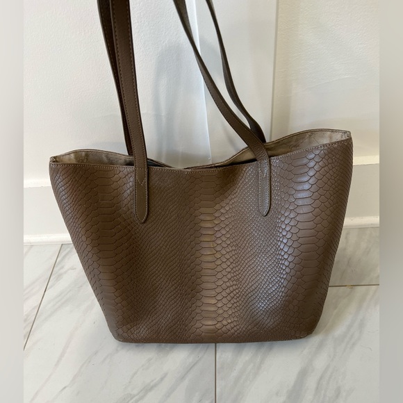GiGi New York Teddie Tote Python Leather - Picture 3 of 5